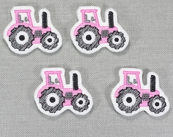 Tractor Felties, Bow Centre, Bow Making Supplies, Hair Accessory, Craft Supplies, Patch, Applique