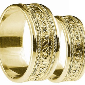 14K Gold Handcrafted Irish Anniversary Rings