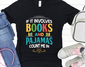 Books Pajamas Funny Book Worm Reading Shirt | Book Lover Gift |  Youth T-shirt
