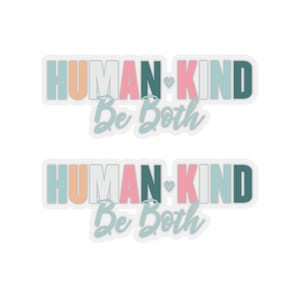 Human Kind Be Kind Laptop Book Sticker Pack | School Counselor Gifts | Kiss Cut Vinyl Stickers