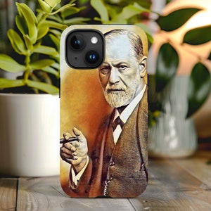 Vintage Freud iPhone 15 14 13 12 11 Case (all models) | Psychology Gift | Tough Phone Case
