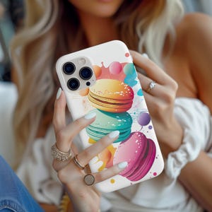 French Macaron Cookie iPhone 15 Pro Max Case | iPhone 15 14 13 12 11 Phone Case | Baking Gift | Aesthetic Phone Case | Tough Phone Case