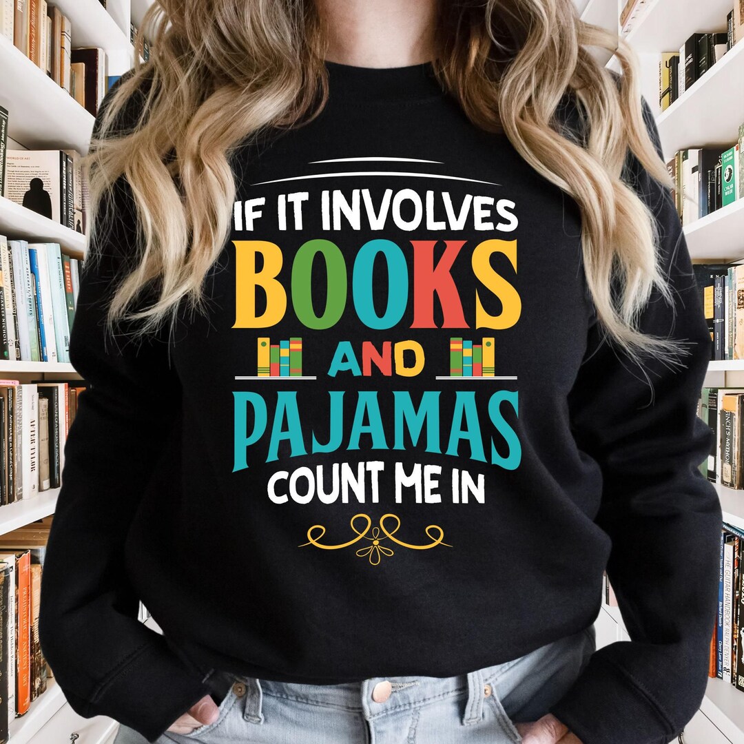 Books Pajamas Funny Book Worm Reading Shirt | Book Lover Gift ...