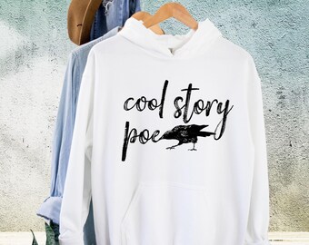Edgar Allan Poe Raven Sweatshirt | Book Worm Shirt | Unisex  Hooded Sweatshirt