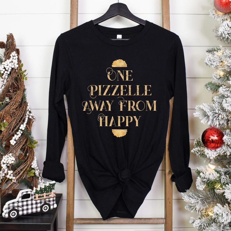 Italian Pizzelle Holiday Cookies Shirt | Foodie Baking Gift | Unisex Jersey Long Sleeve Tee image 1