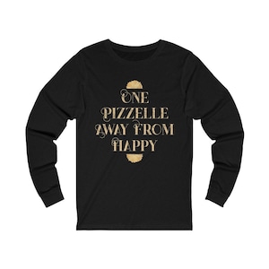 Italian Pizzelle Holiday Cookies Shirt | Foodie Baking Gift | Unisex Jersey Long Sleeve Tee Black