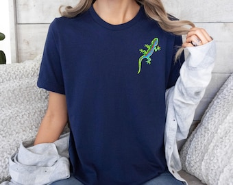 Art Gecko Lizard Print Shirt | Lizard Nature Lover Gift  | Unisex Jersey T-shirt