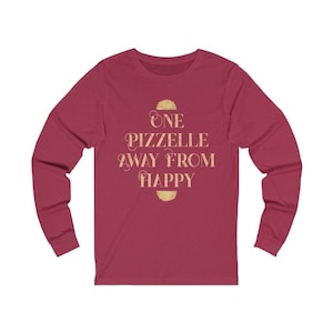 Italian Pizzelle Holiday Cookies Shirt | Foodie Baking Gift | Unisex Jersey Long Sleeve Tee Cardinal