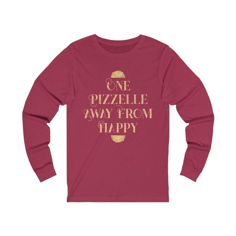 Italian Pizzelle Holiday Cookies Shirt | Foodie Baking Gift | Unisex Jersey Long Sleeve Tee Cardinal
