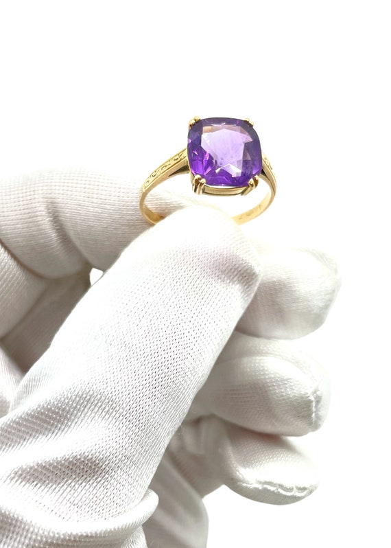 Antique Edwardian Era 9ct Rose Gold Amethyst Stone