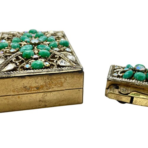 vintage rhinestone cigarette holder Antiques, Art, 1950's Rhinestone Reed Case