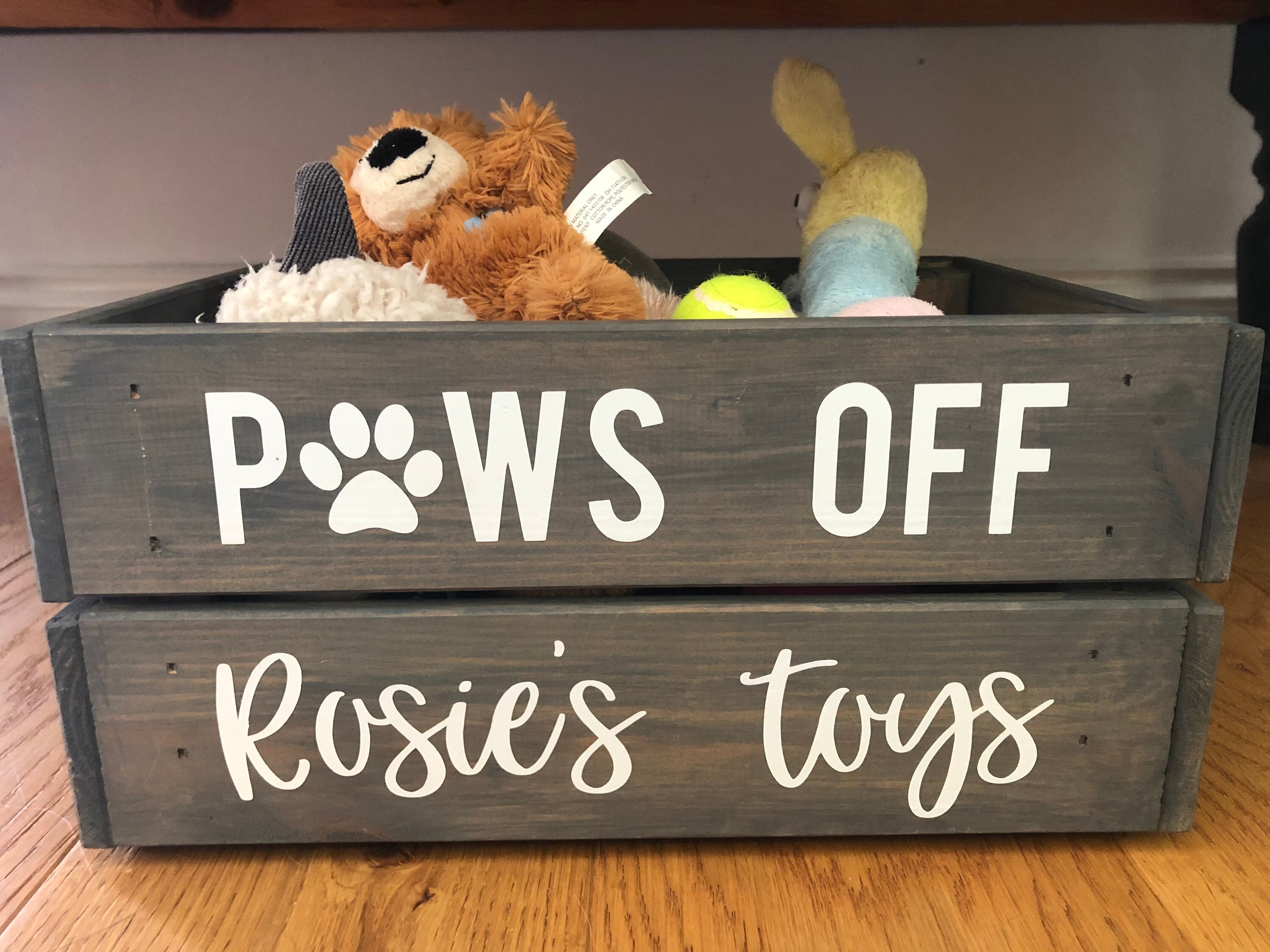 Dog Toy box Sticker Personalised Dog Sticker Dog Name Sticker Etsy