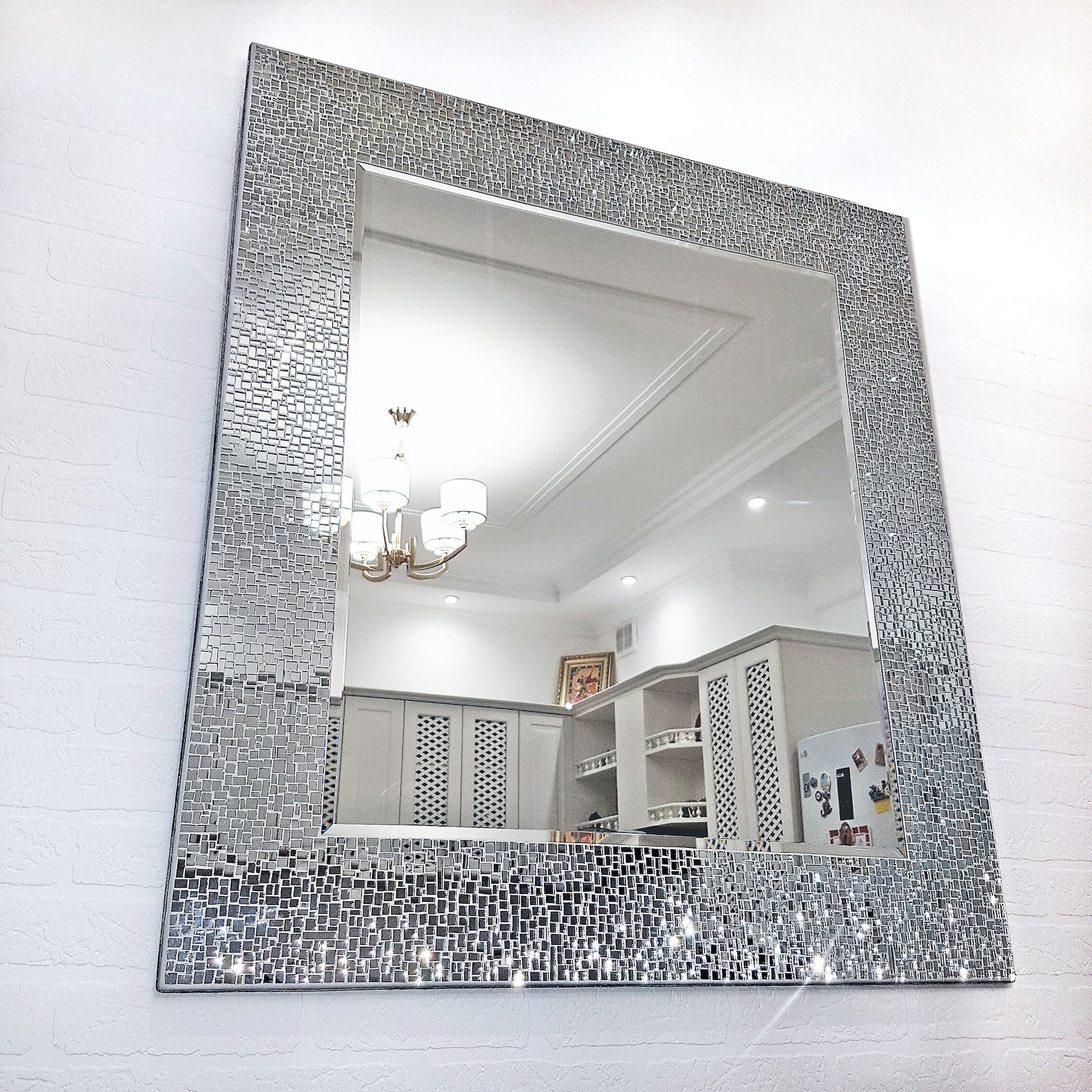Large wall mirror/ Full length mosaic mirror/ Made to order Etsy