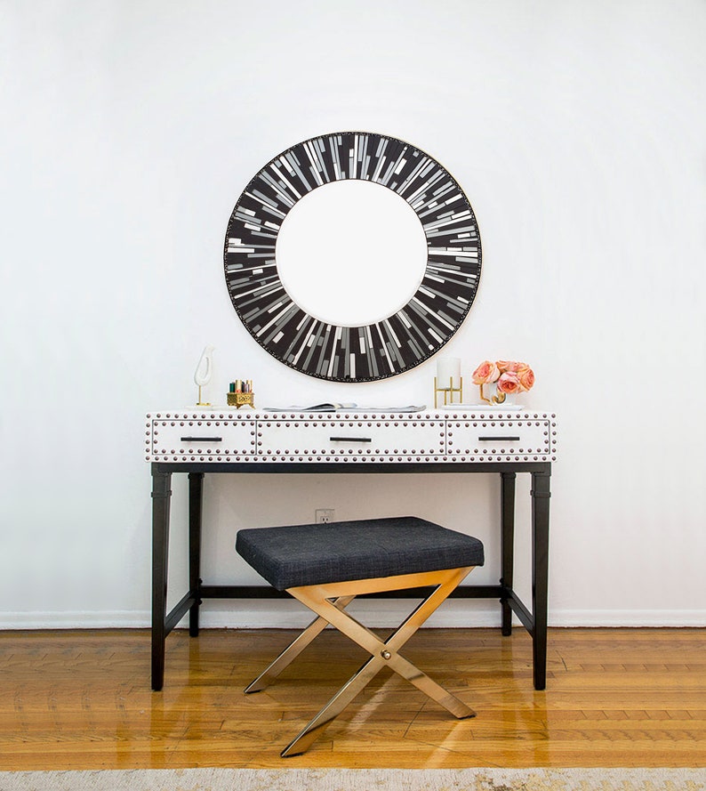 Black Mirror Mosaic Mirror Wall Decor Made to Order - Etsy