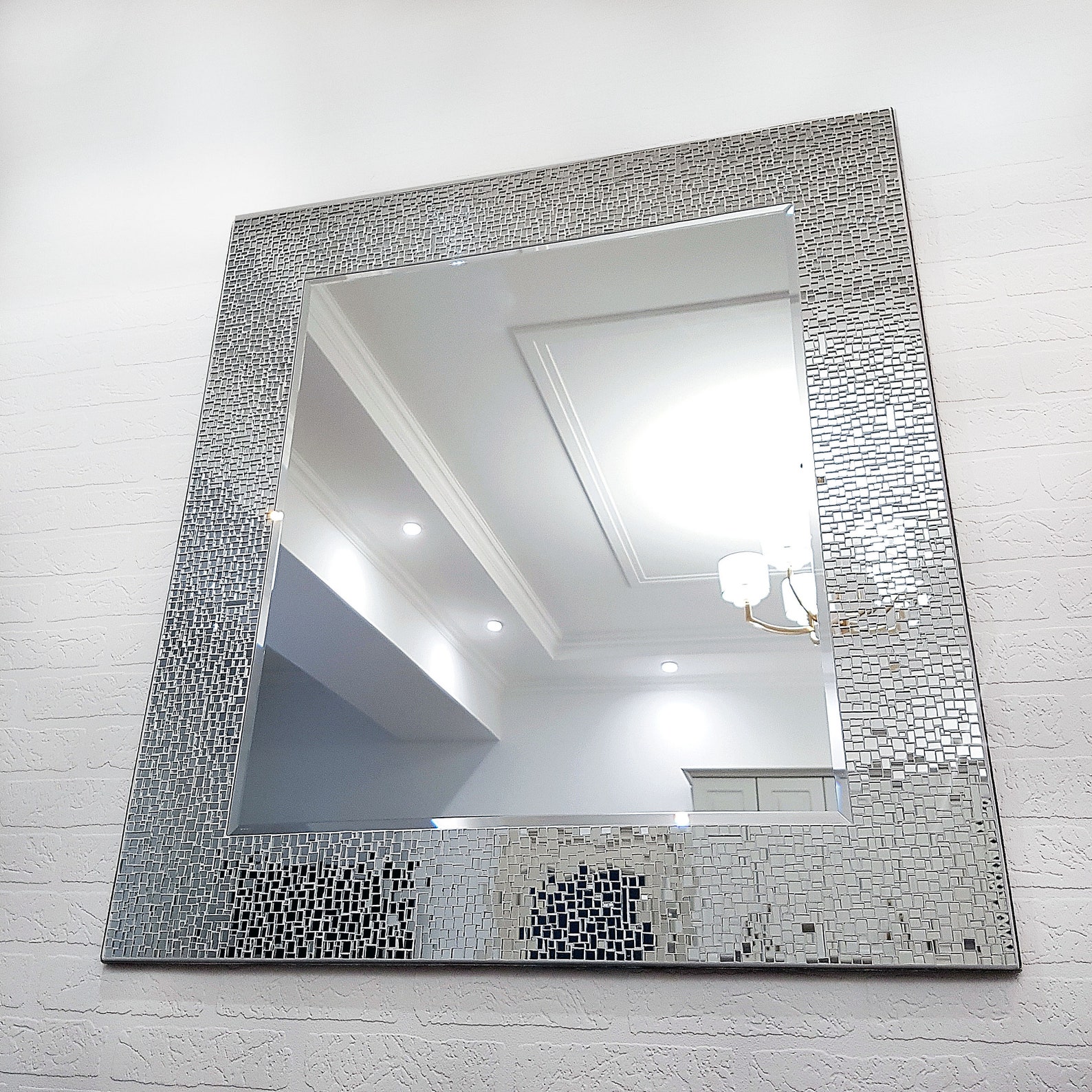 Large wall mirror/ Full length mosaic mirror/ Made to order Etsy