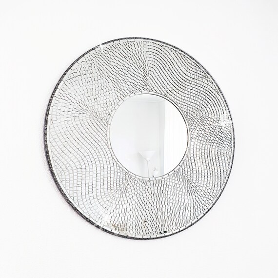 Round Mosaic Mirror Wall Decor Made to Order Etsy
