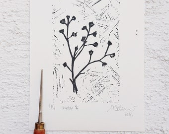 print linocut "Herbst 2" wall art