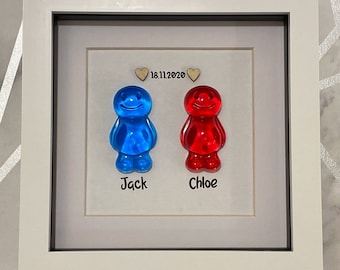 Couple Jelly Baby Personalised - Art Gift