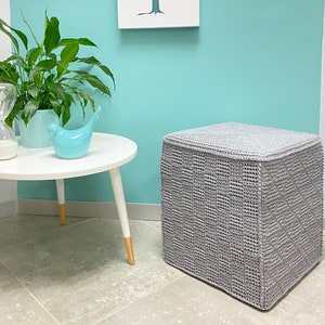 Square Crochet Ottoman or Pouffe pattern