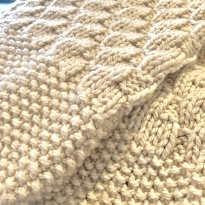 Super Easy pattern for a Faux Cable Knitted Blanket image 2