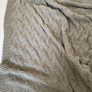 Easy Chevron Knitted Blanket Pattern