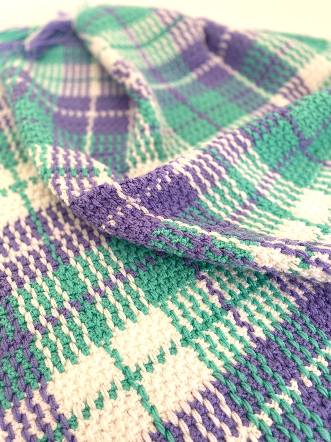Tartan plaid Crochet Blanket Pattern Etsy Canada