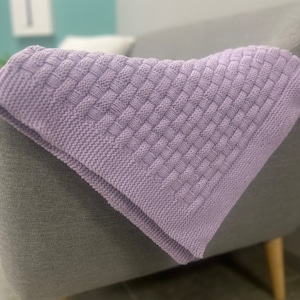 Super Easy Knitting Pattern for a Basketweave Baby Blanket
