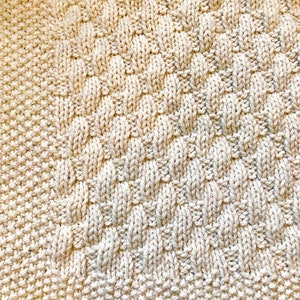 Super Easy Pattern for a Faux Cable Knitted Blanket (Instant Download ...