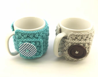 Bean Stitch Coffee and Tea Mug Cozy Crochet Pattern