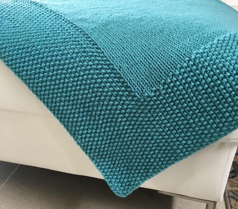 Easy Knitted Blanket Pattern Etsy Australia