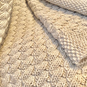 Super Easy pattern for a Faux Cable Knitted Blanket image 4