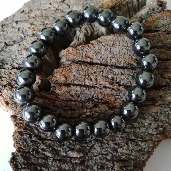 Bracelet en hématite de 8mm