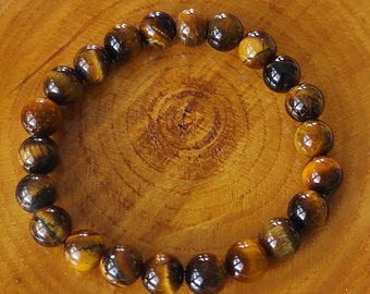 8mm Tiger Eye Bracelet