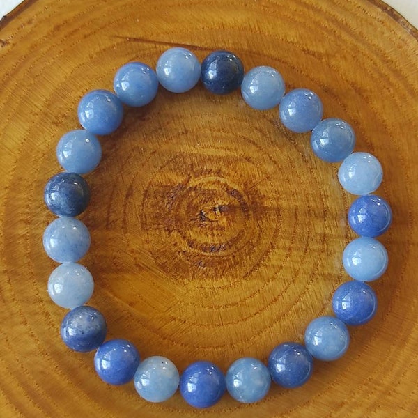 Bracelet en aventurine bleue 8mm