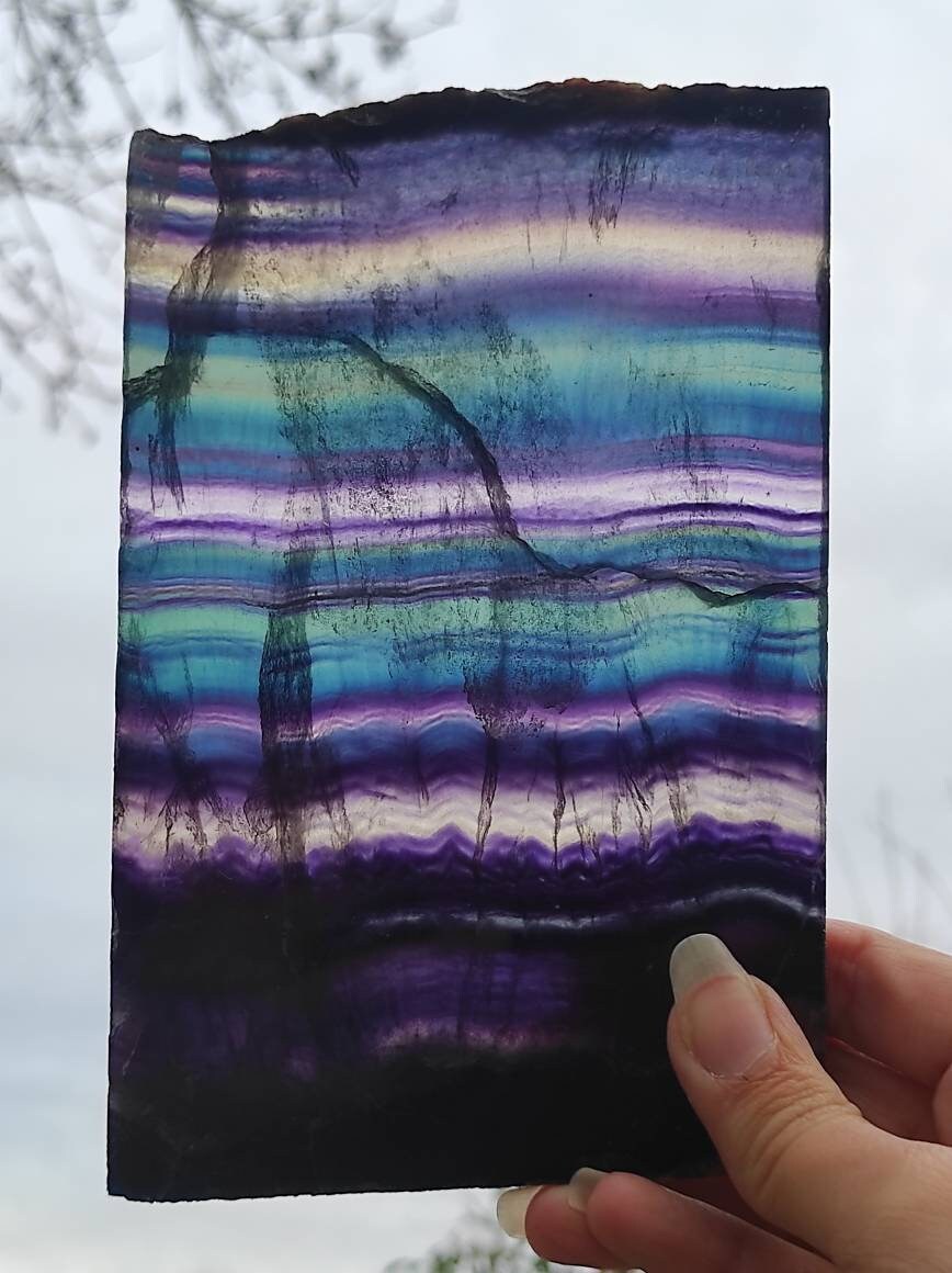 Tranche de Fluorite Multicolore