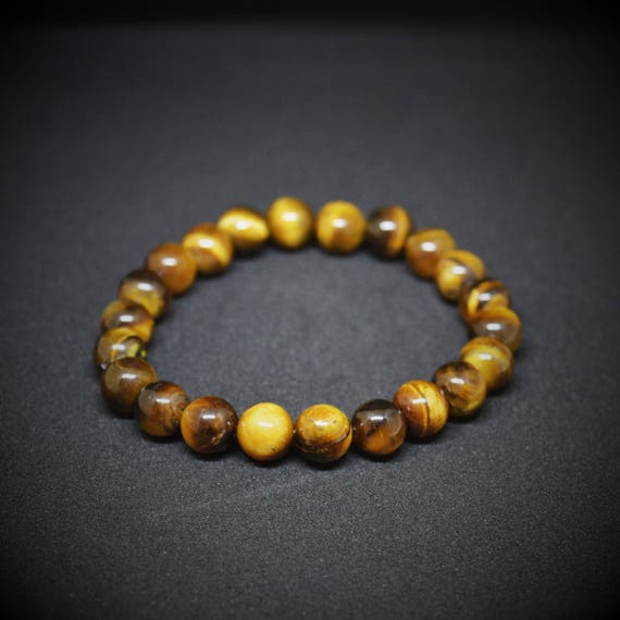 Tiger Eye Bracelet 8 Mm - Etsy Tiger Eye Bracelet 8 Mm - Etsy