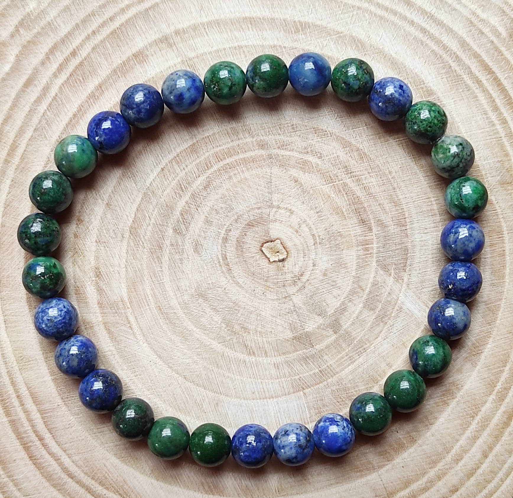 Azurite Bracelet For Reiki - 8MM - Authentic Gemstones