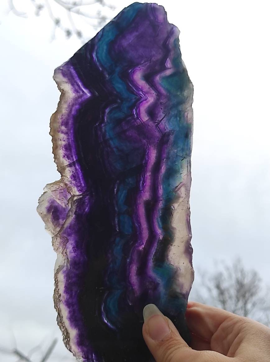 Tranche de Fluorite Multicolore