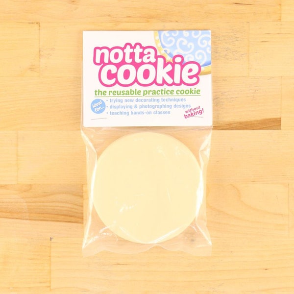 Notta Reusable Practice Cookie | Cookie Decorating Tool | Airbrushing | Royal Icing | Edible Markers | Confection Couture |