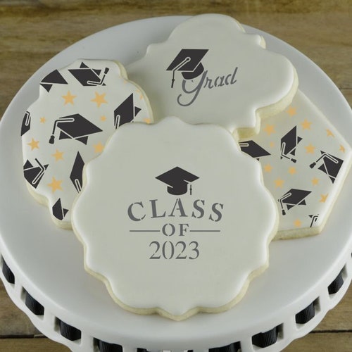Graduation Words Cookie Stencil Etsy