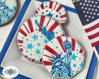 God Bless America Cookie Stencil by Julia Usher
