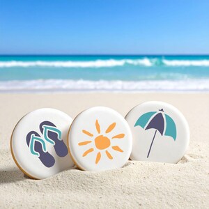 Cookiestencil voor stranddag | Sjabloon zomerkoekjes | Taartsjabloon | Broodsjabloon | Sjabloon voor kunstnijverheid | DIY-sjabloon | Confection Couture