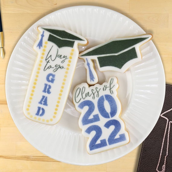 Graduation Cookie Stencil Set With Matching Cookie Cutters Etsy