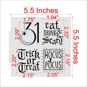 Trick Or Treat Halloween Cookie Stencil by Confection Couture