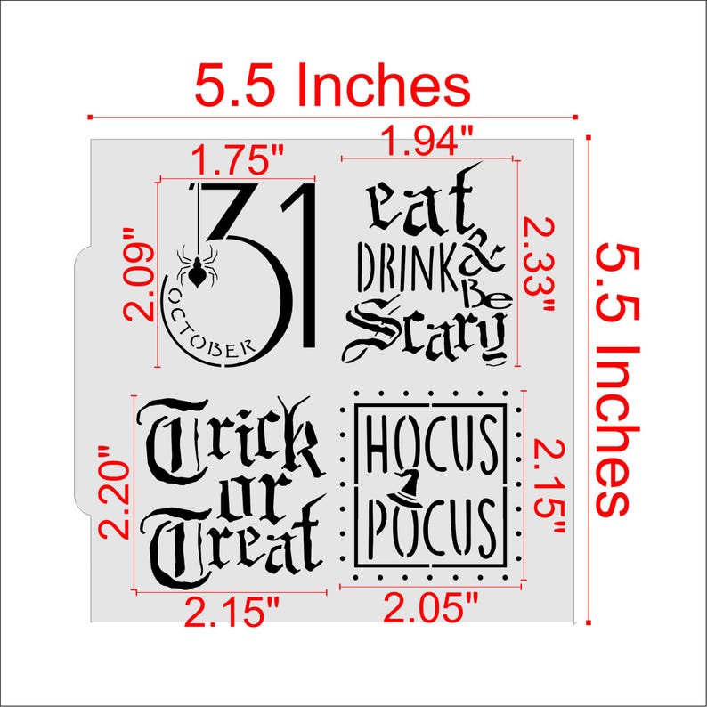 Trick Or Treat Halloween Cookie Stencil by Confection Couture