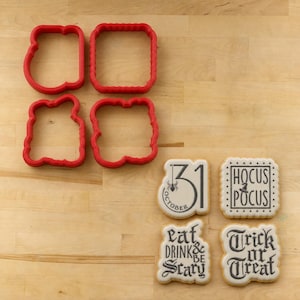 Trick or Treat Cookie Stencil | Halloween Cookie Stencil | Hocus Pocus Cookie Stencil| Halloween Party Cookies | Confection Couture | image 1