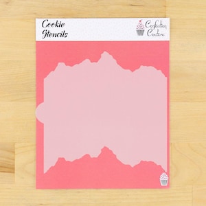 Mountain Range Cookie Stencil Edger | Background Cookie Stencil | Cake Stencil | Bread Stencil | Arts & Crafts Stencil | Confection Couture