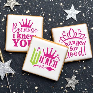 Changed for Good Cookie Stencil Set | Halloween Cookie Stencil | Movie Cookie Stencil | Arts & Crafts Stencil | Confection Couture |