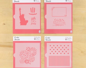 Fourth of July Cookie Stencil Value Bundle