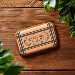 Willkommen zu Hause Fußmatte Cookie Schablone | Einweihungsparty Cookie Schablone | New Home Schablone | Einweihungsparty